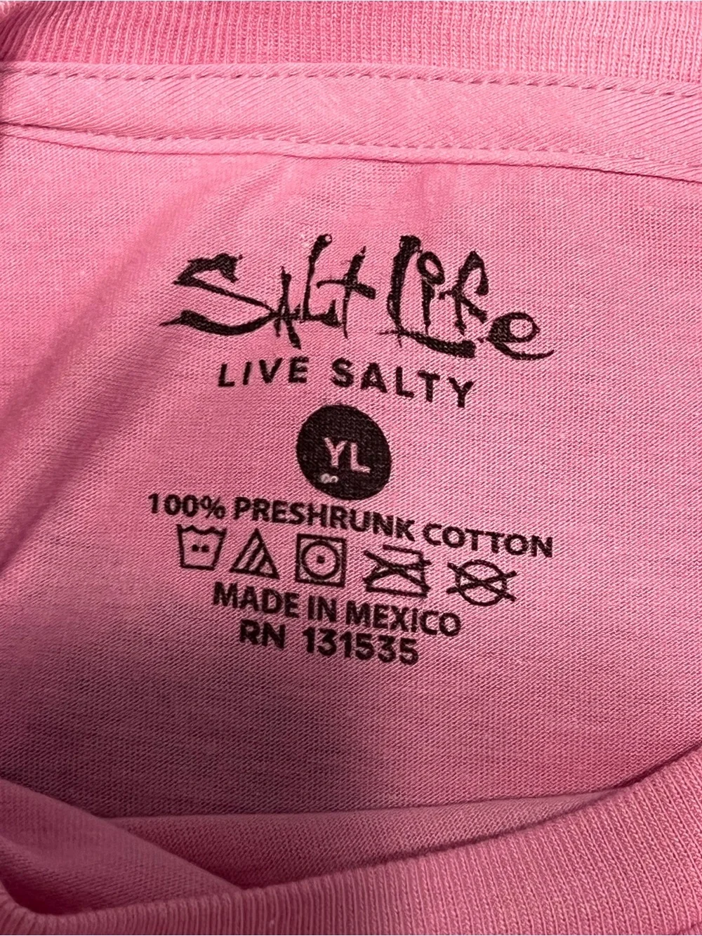 Salt Life Kids Pink Short Sleeve Crewneck Tee